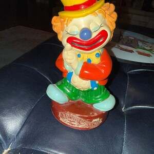 Vintage 1985 Del Monte Big Top Bonanza Plastic Circus Clown Coin Bank